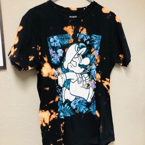 Super Mario tie-dye men's shirt Nintendo
